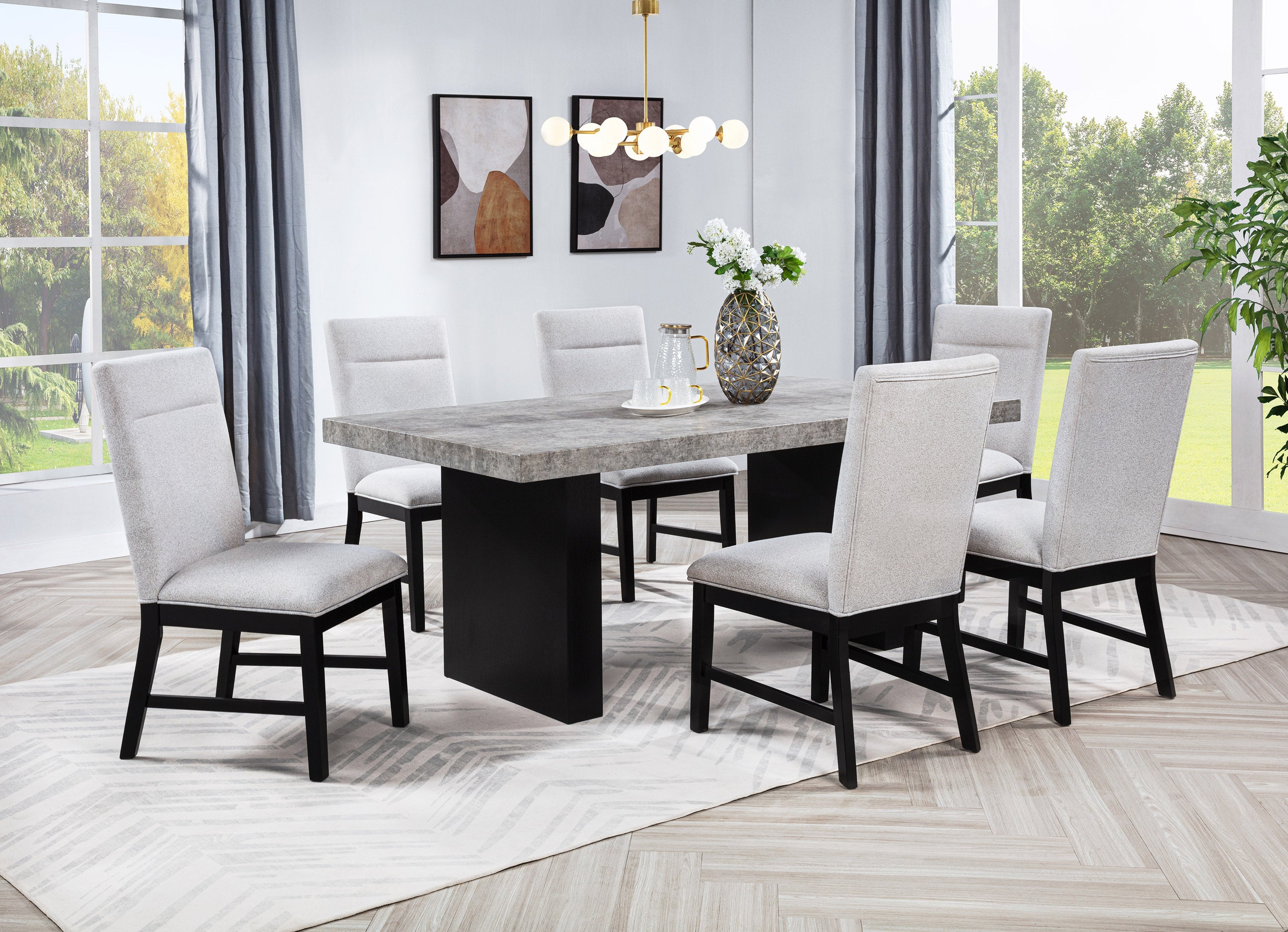 Sebastian Dove Dining Set from Crown Mark - Luna Furniture