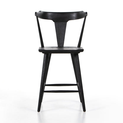 Ripley Bar + Counter Stool in Black Oak