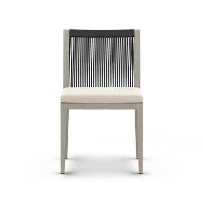 Sherwood Outdoor Dining Chair, Weathered Grey in Faye Sand