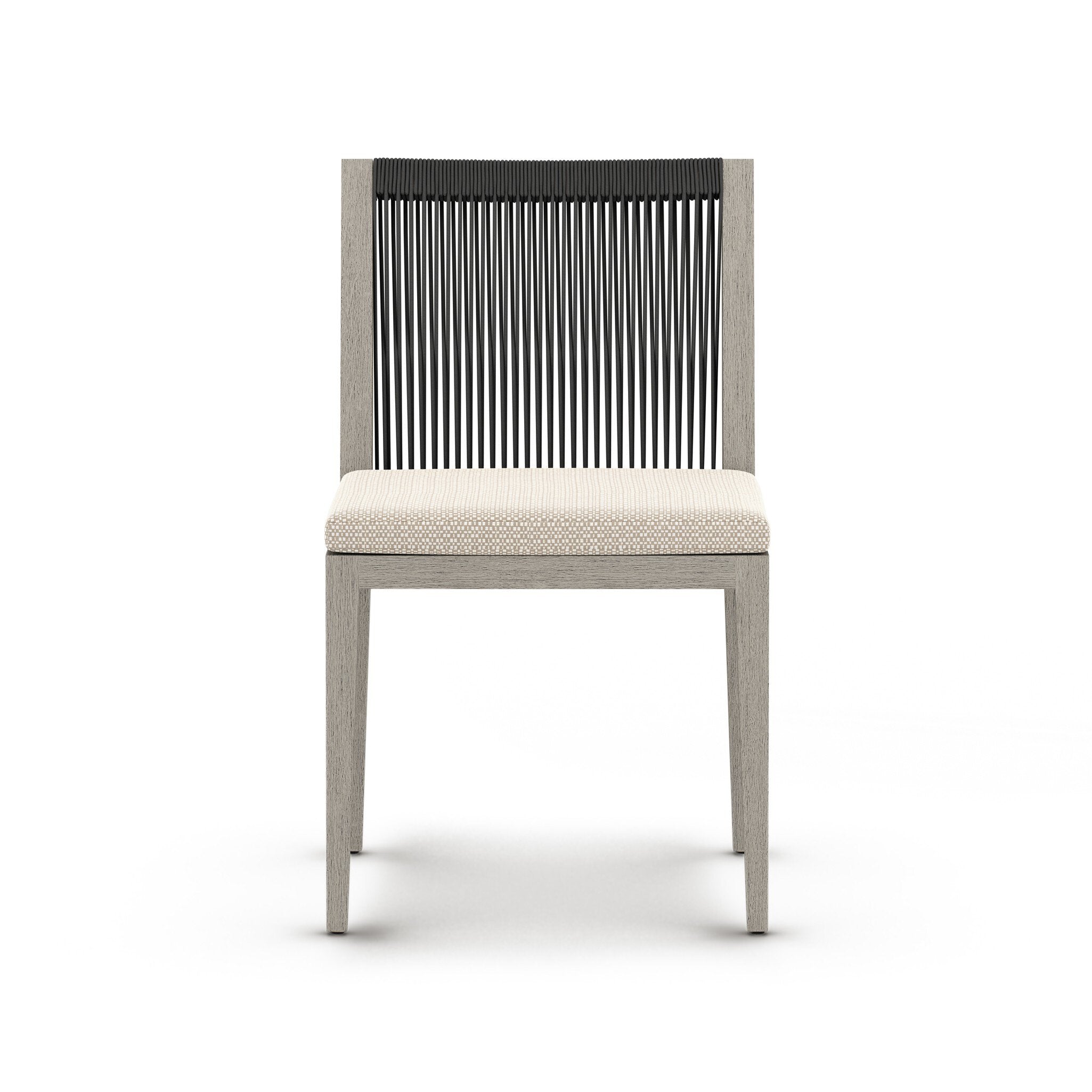 Sherwood Outdoor Dining Chair, Weathered Grey in Faye Sand