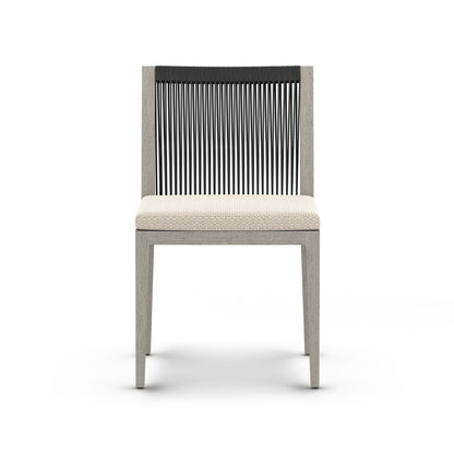 Sherwood Outdoor Dining Chair, Weathered Grey in Faye Sand