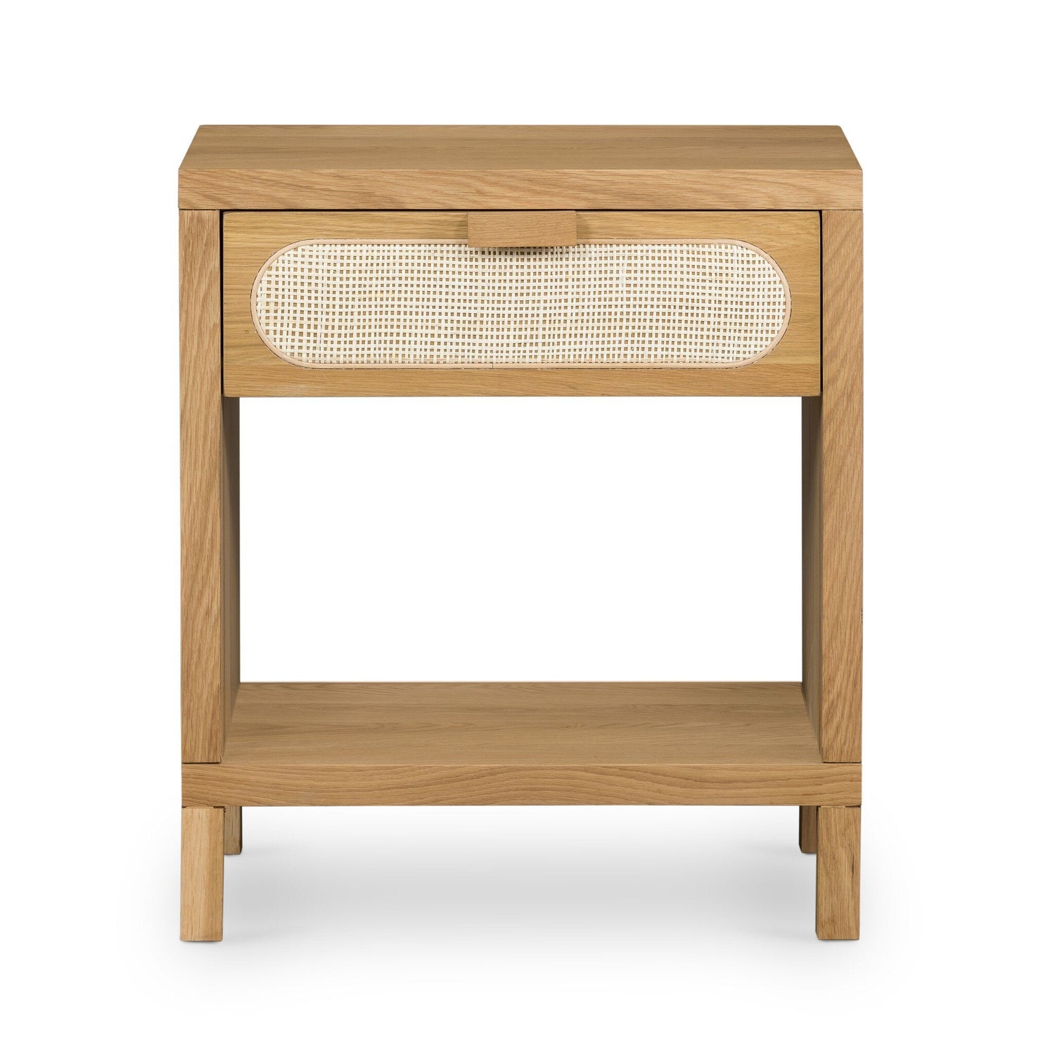 Allegra Nightstand in Honey Oak Veneer