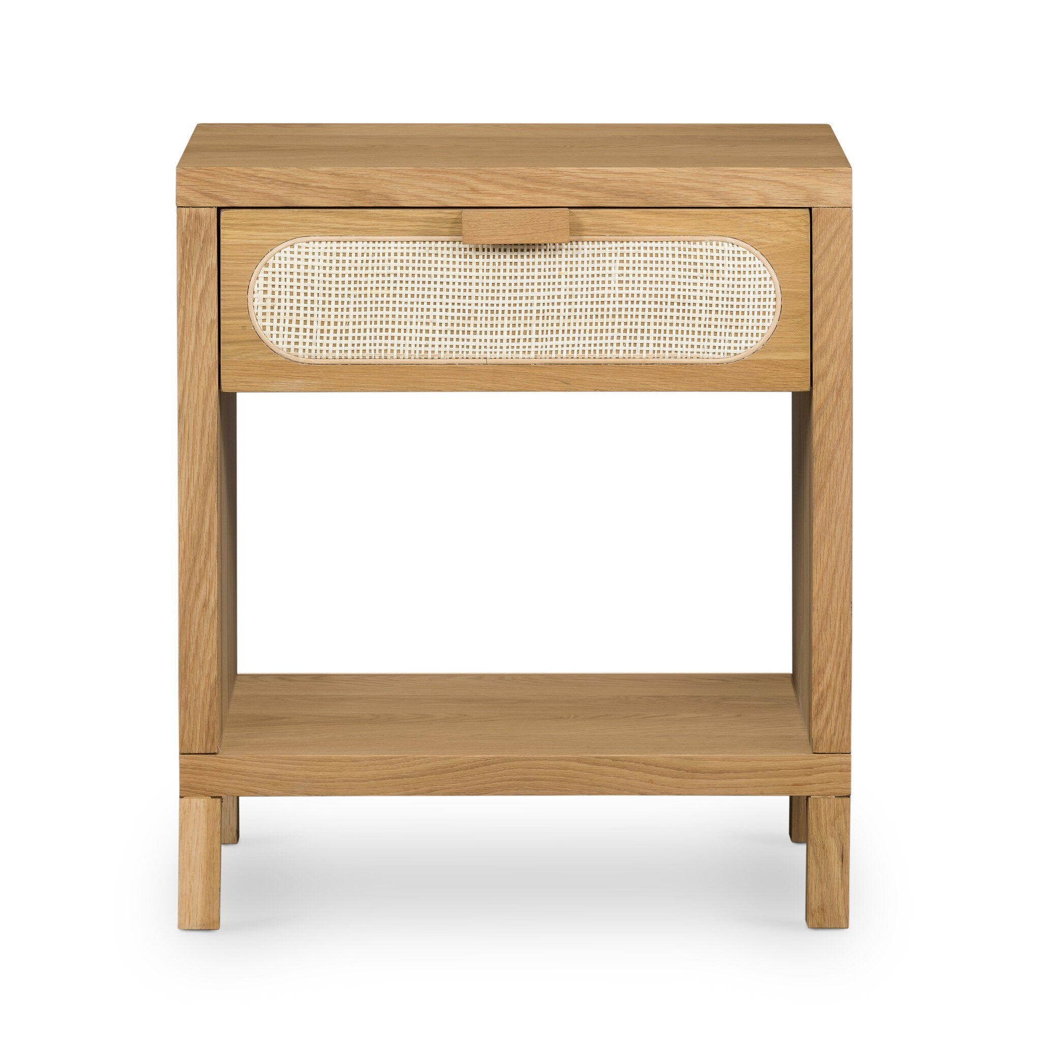 Allegra Nightstand in Honey Oak Veneer