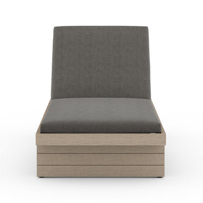 Leroy Outdoor Chaise - Washed Brown in Venao Charcoal
