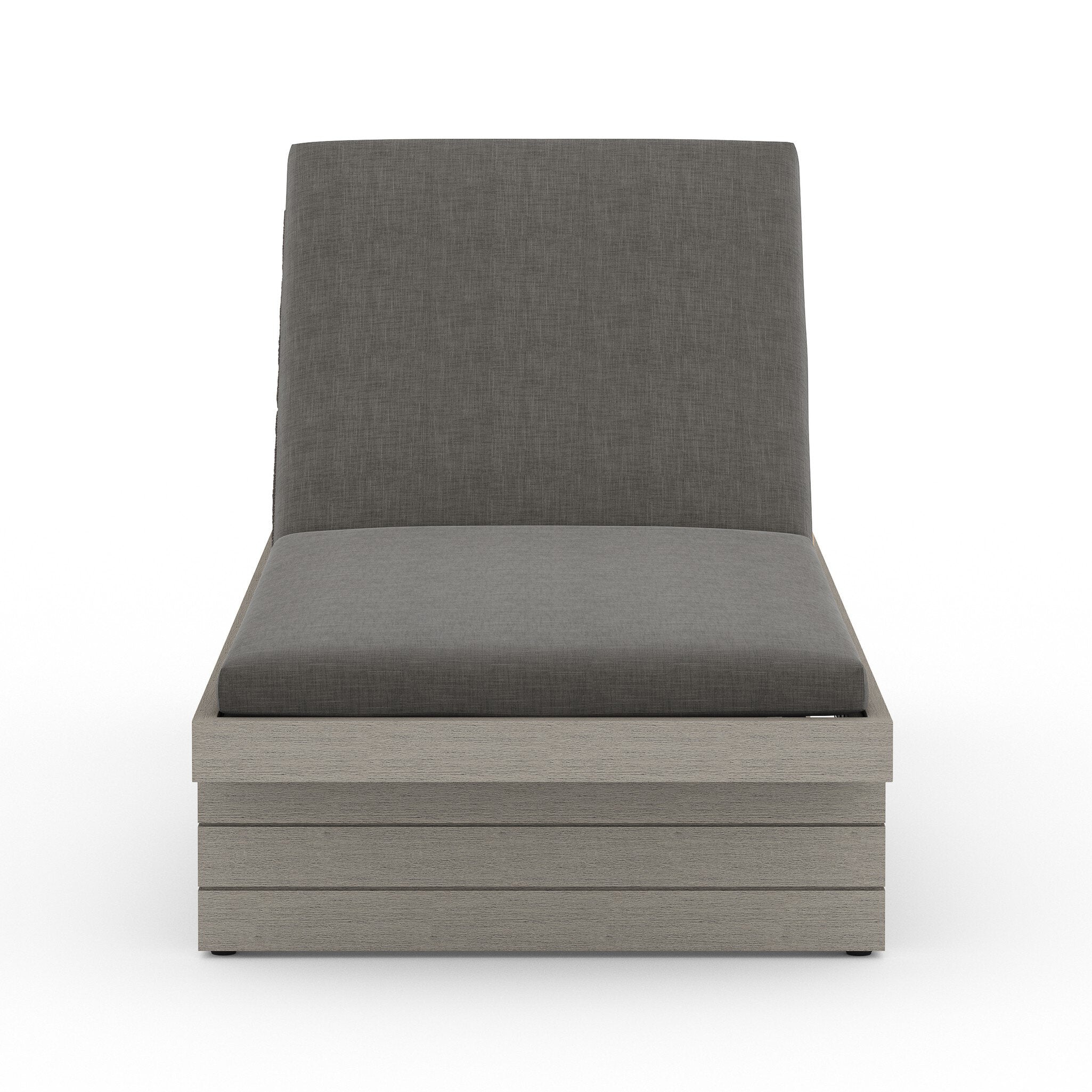 Leroy Outdoor Chaise - Weathered Grey in Venao Charcoal