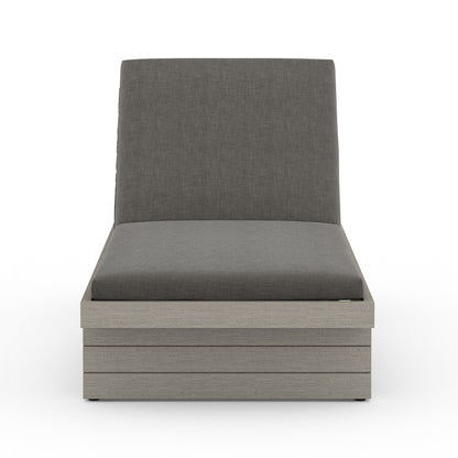 Leroy Outdoor Chaise - Weathered Grey in Venao Charcoal