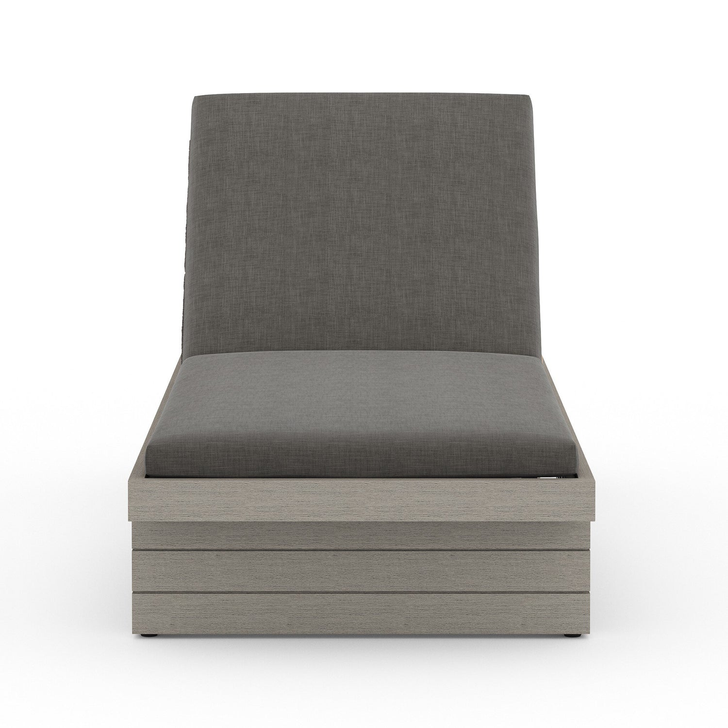Leroy Outdoor Chaise - Weathered Grey in Venao Charcoal