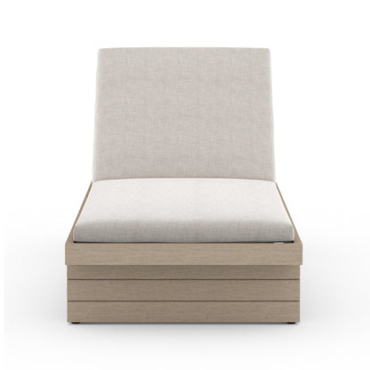Leroy Outdoor Chaise - Washed Brown in Venao Grey