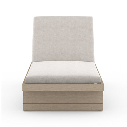 Leroy Outdoor Chaise - Washed Brown in Venao Grey