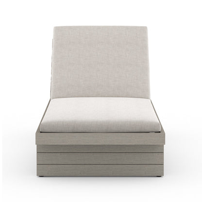 Leroy Outdoor Chaise - Weathered Grey in Venao Grey