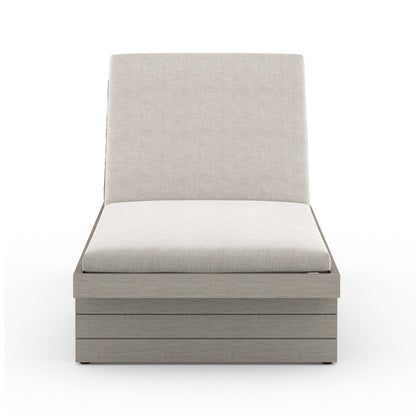 Leroy Outdoor Chaise - Weathered Grey in Venao Grey
