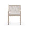 Sherwood Outdoor Dining Armchair, Washed Brown in Venao Grey