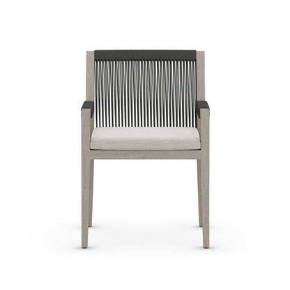 Sherwood Outdoor Dining Armchair, Weathered Grey in Venao Grey