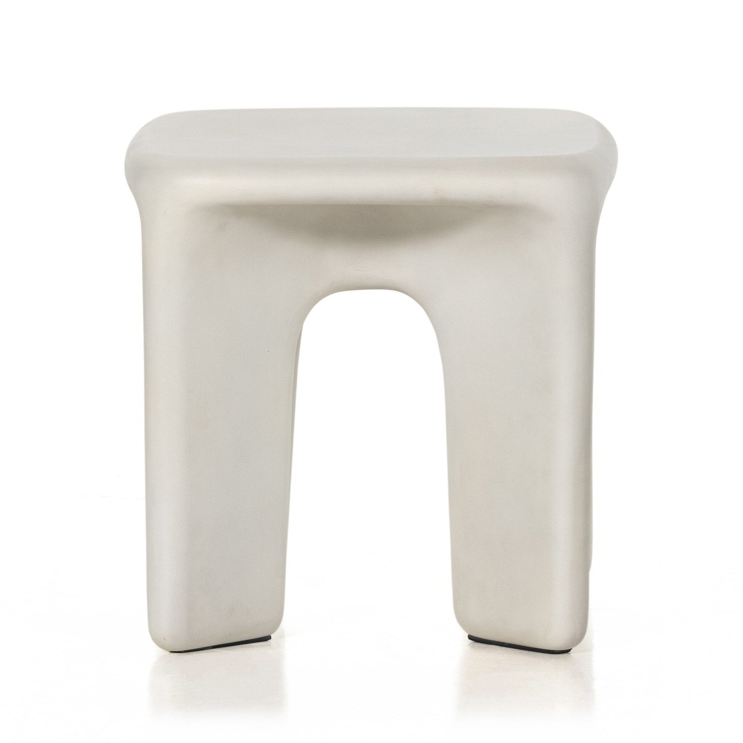 Dante End Table in White Concrete