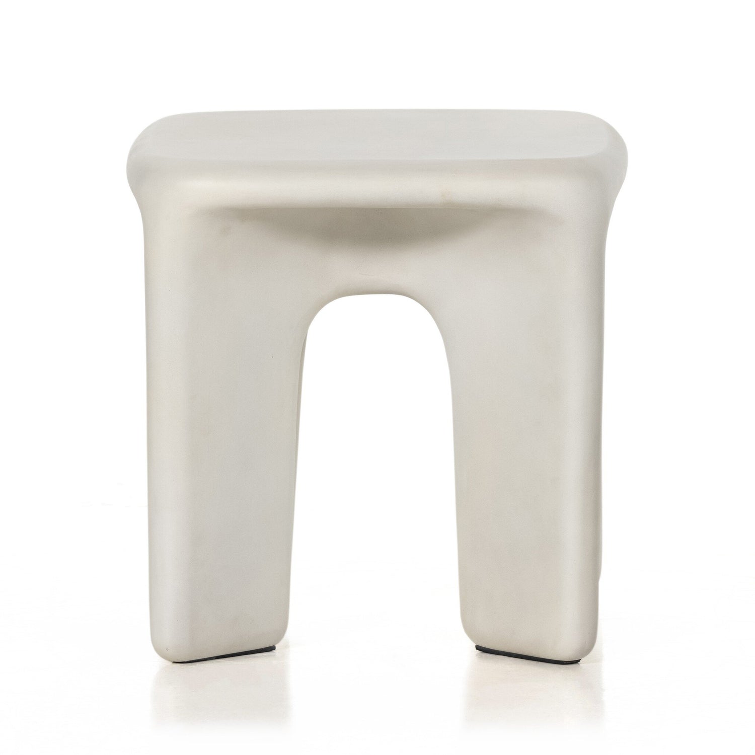 Dante End Table in White Concrete
