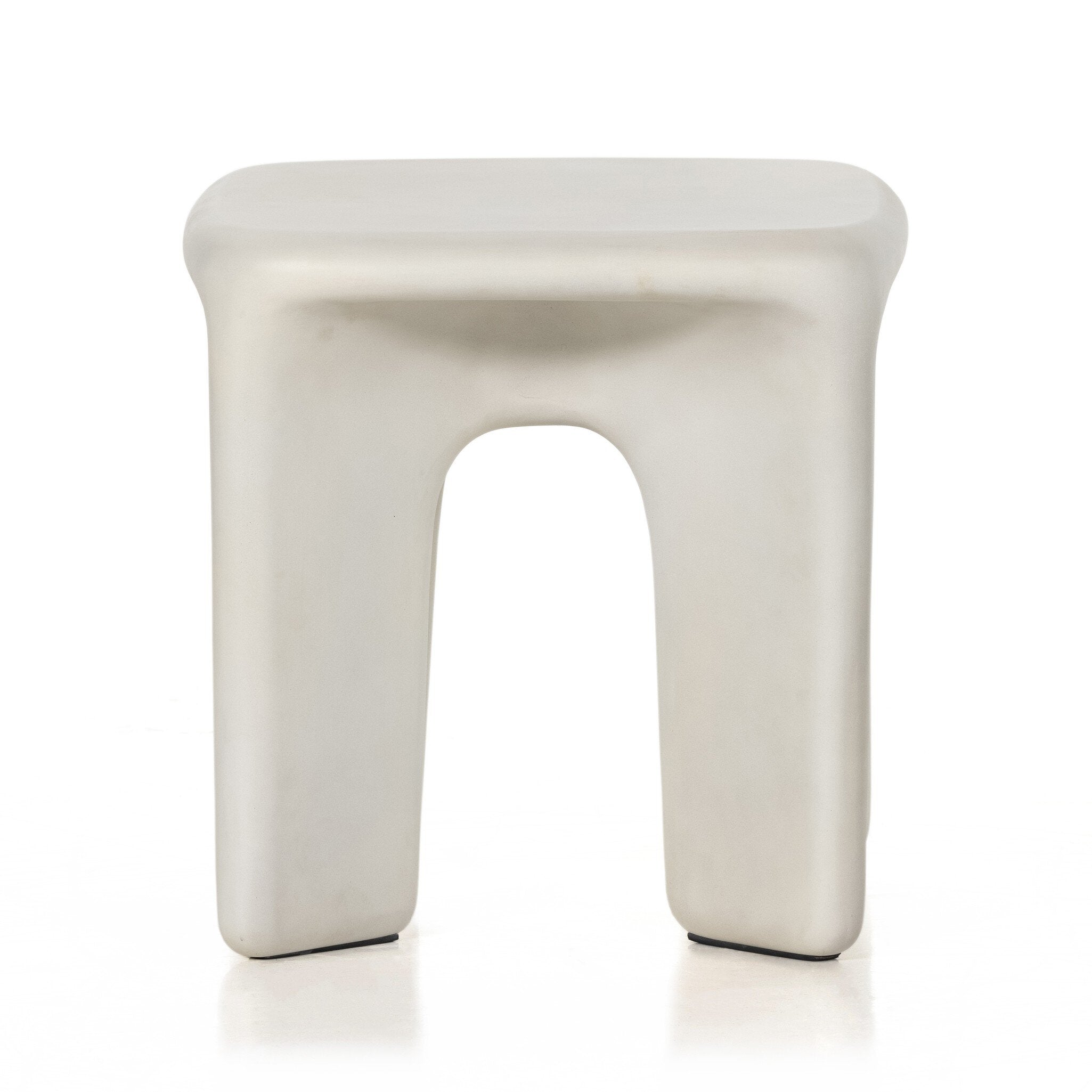 Dante End Table in White Concrete