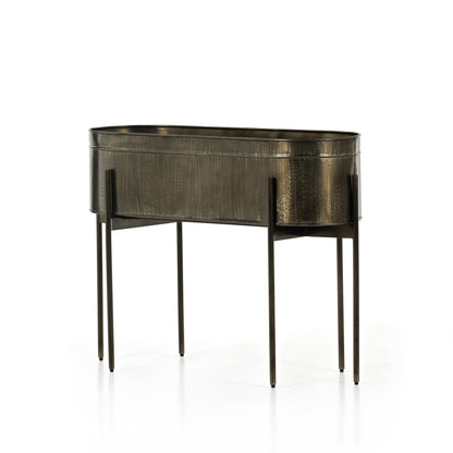 Jed Large Planter in Weathered Brass