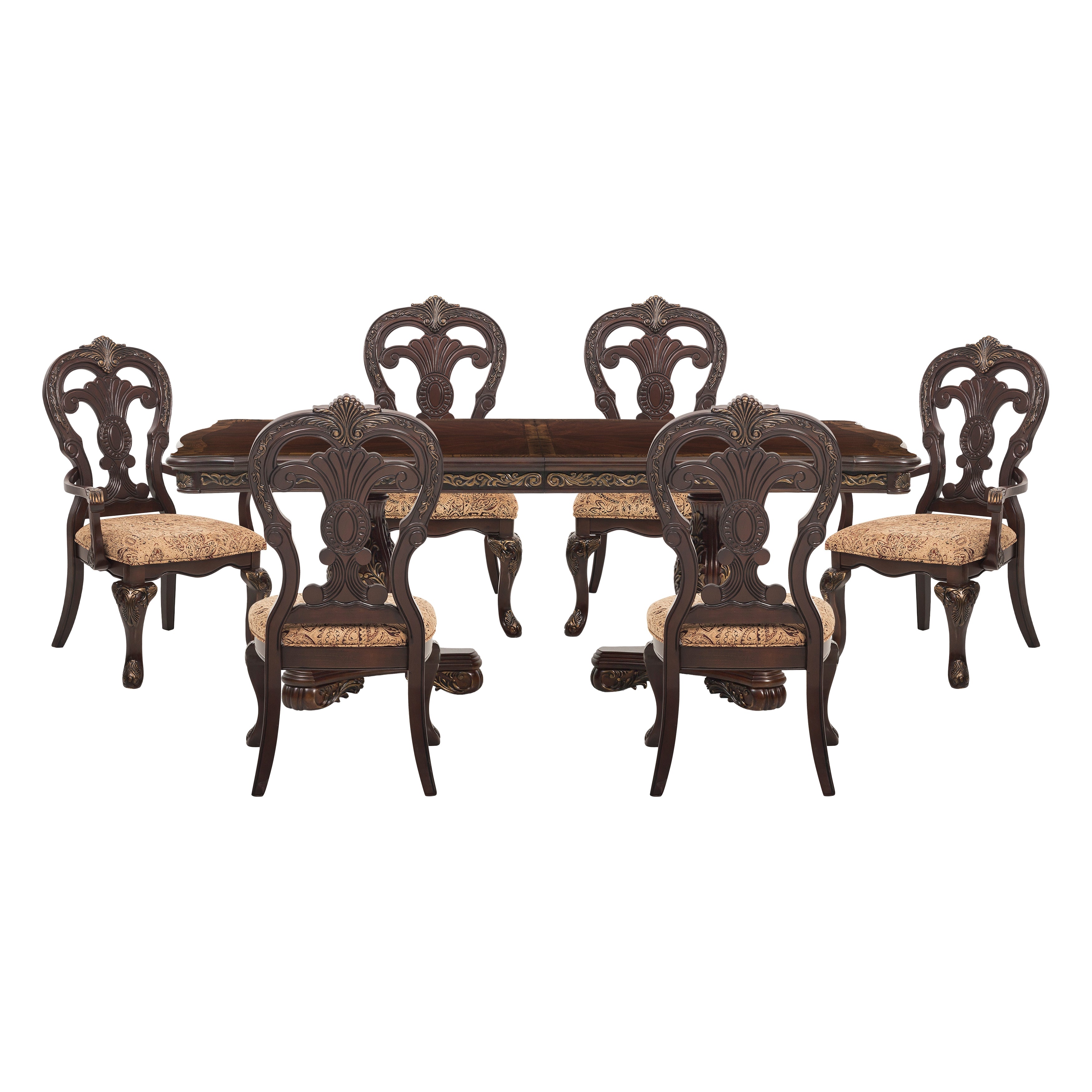 2243-114*7 7pc set (TABLE + 2 ARM + 4 SIDE CHAIRS) - 2243-114*7