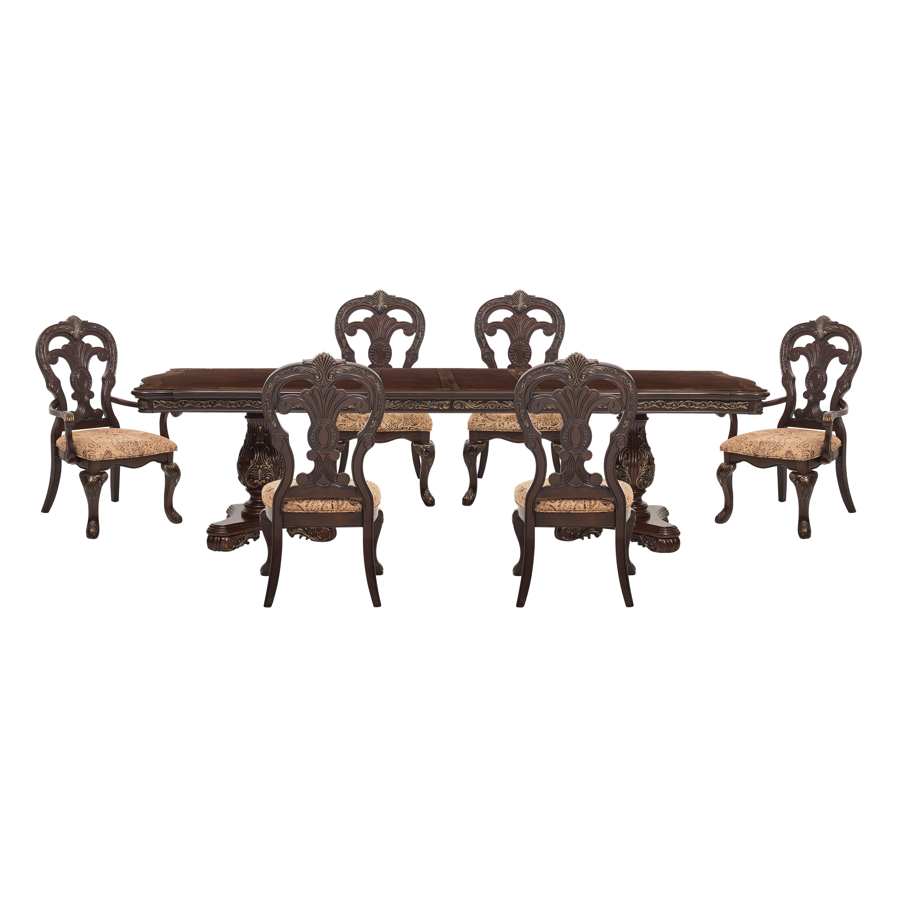 2243-114*7 7pc set (TABLE + 2 ARM + 4 SIDE CHAIRS) - 2243-114*7