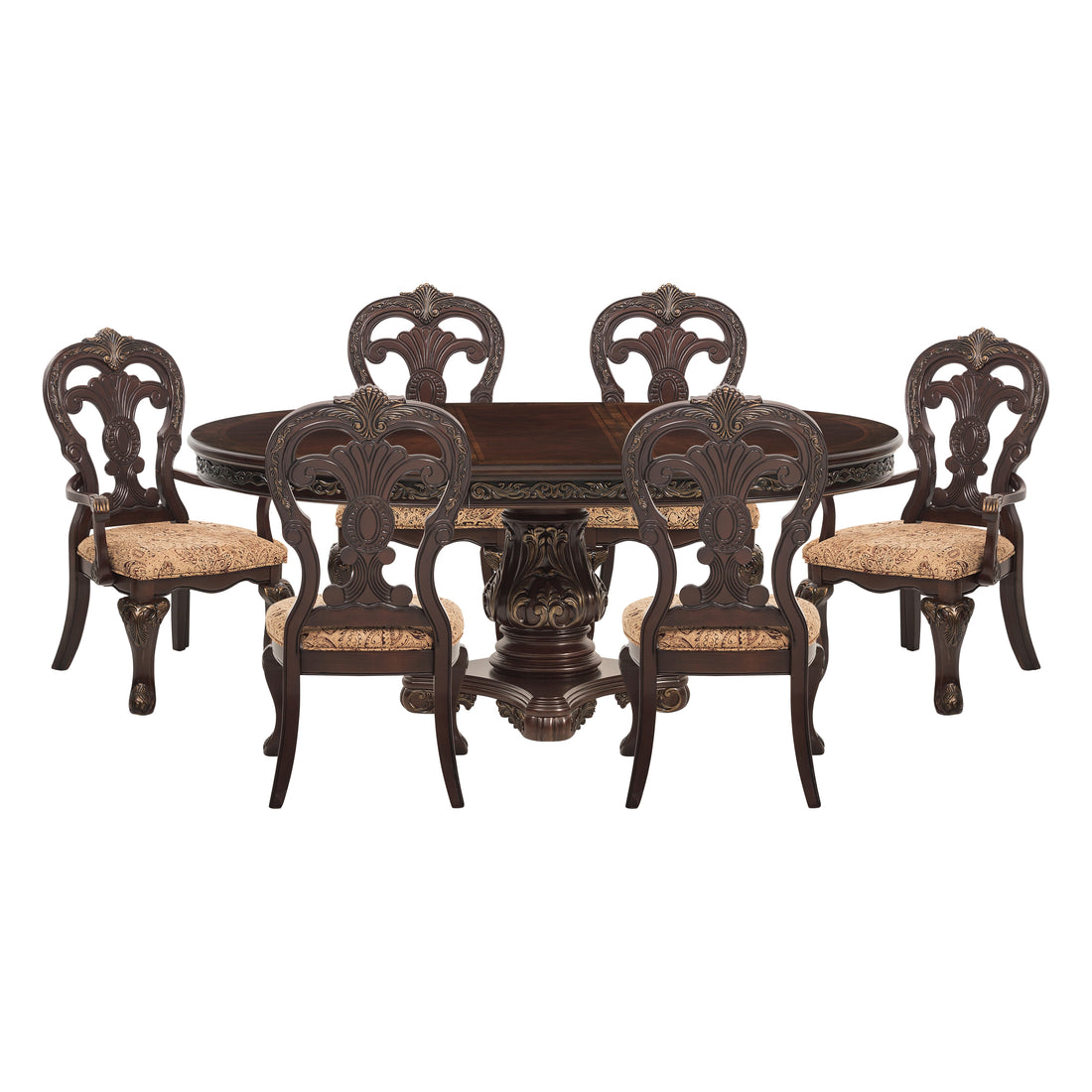 2243-76*7 7pc set (TABLE + 2 ARM + 4 SIDE CHAIRS) - 2243-76*7