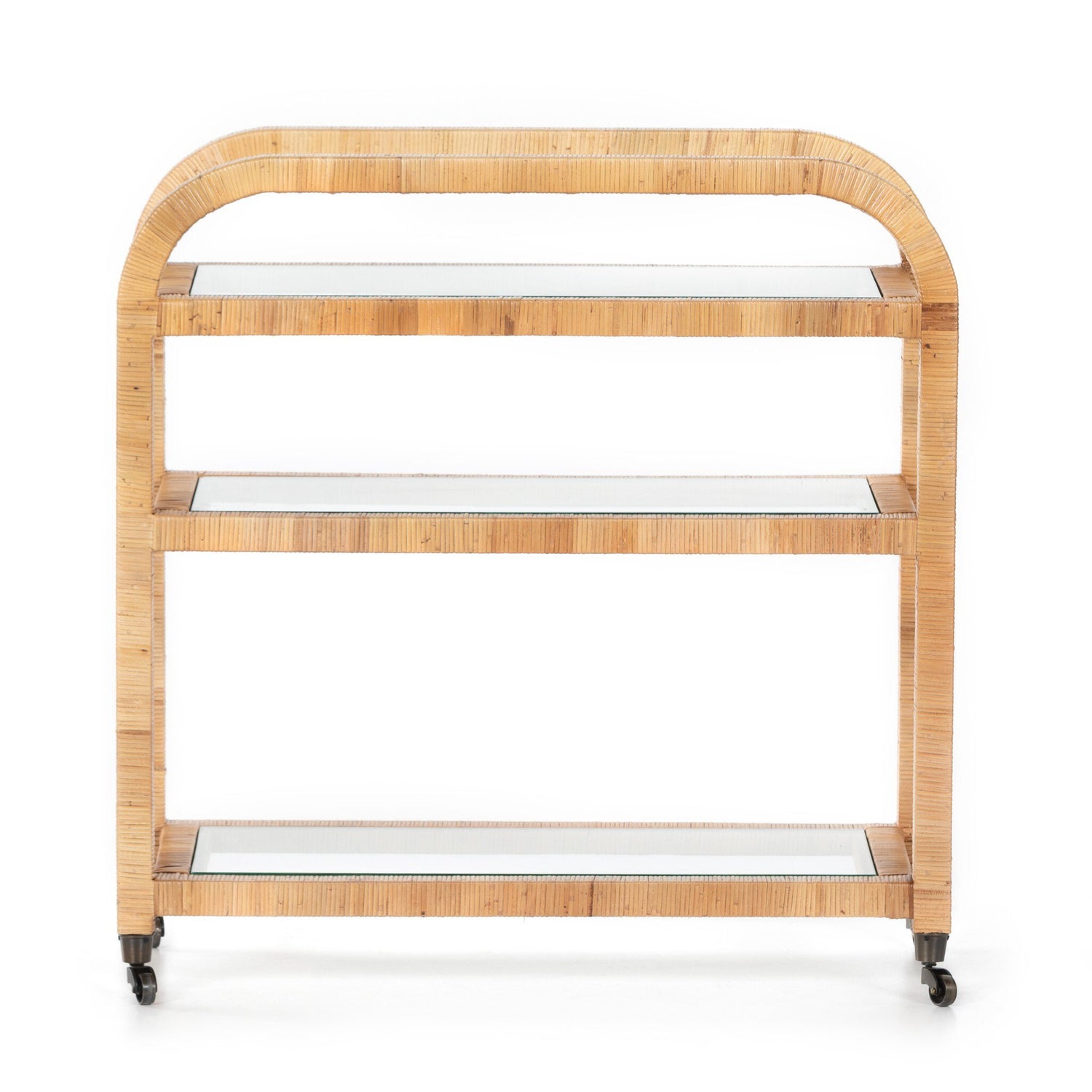 Dory Bar Cart in Wrapped Honey Rattan
