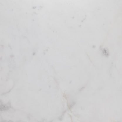 Delune Nightstand in Polished White Marble