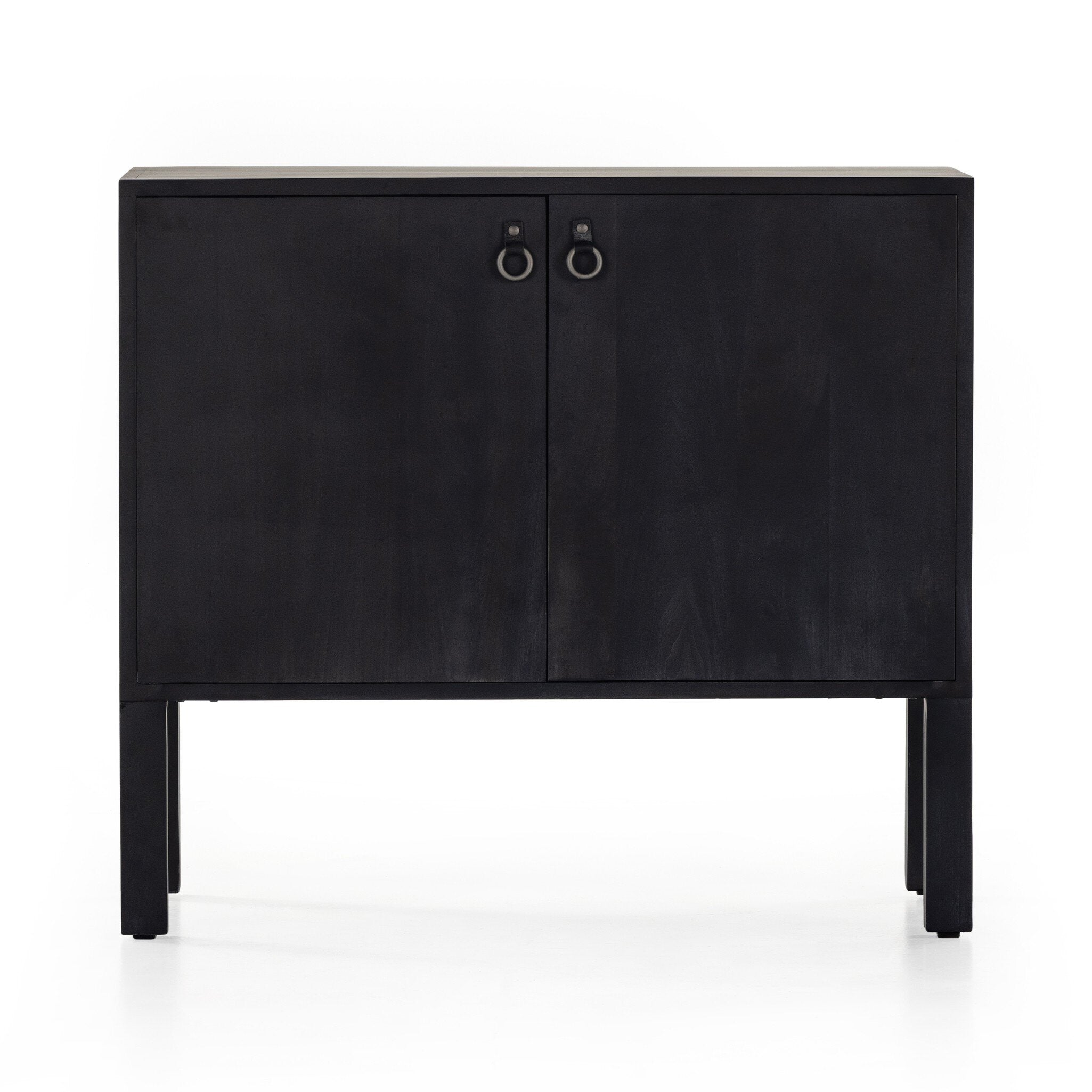 Isador Bar Cabinet in Black Wash Poplar