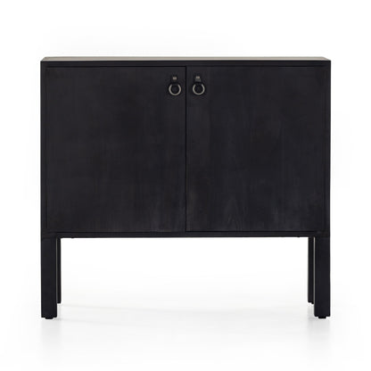 Isador Bar Cabinet in Black Wash Poplar