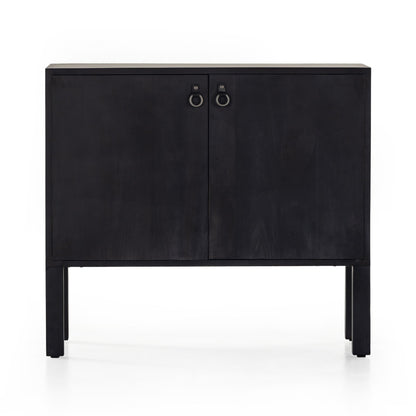 Isador Bar Cabinet in Black Wash Poplar