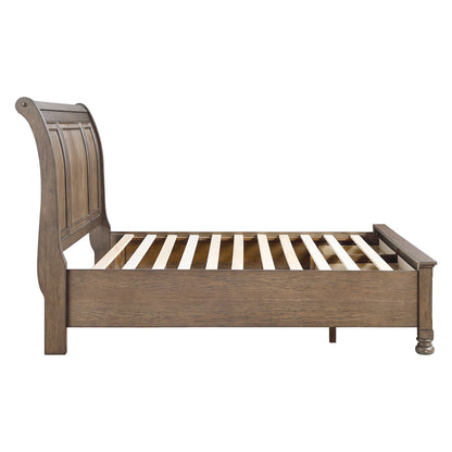 Bethel Antique Brown Eastern King Storage Platform Bed from Homelegance - Luna Furniture