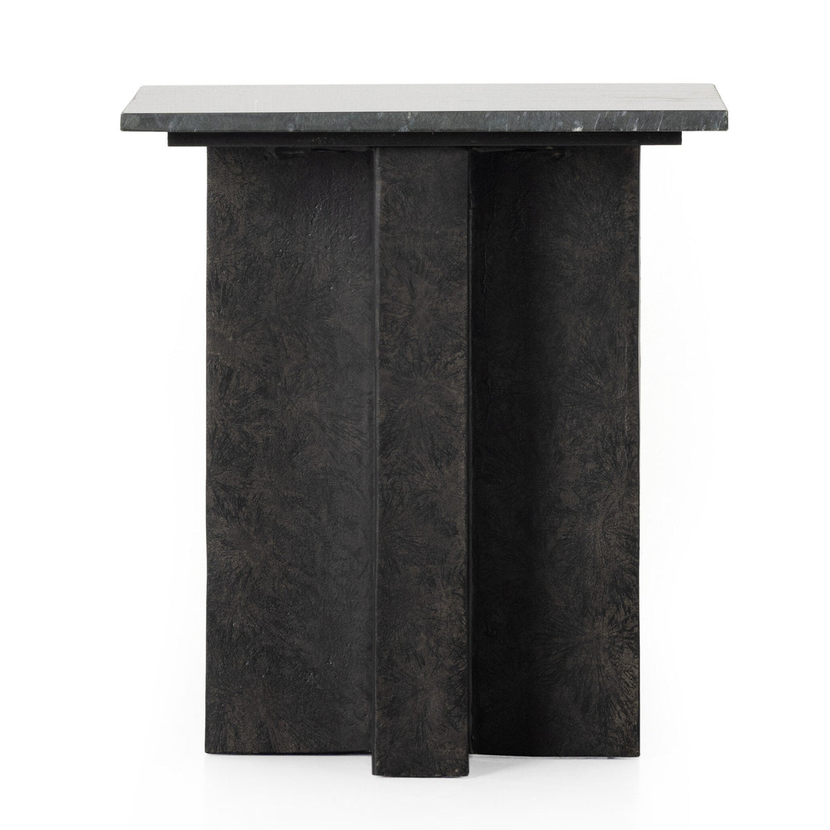 Terrell End Table in Black Marble