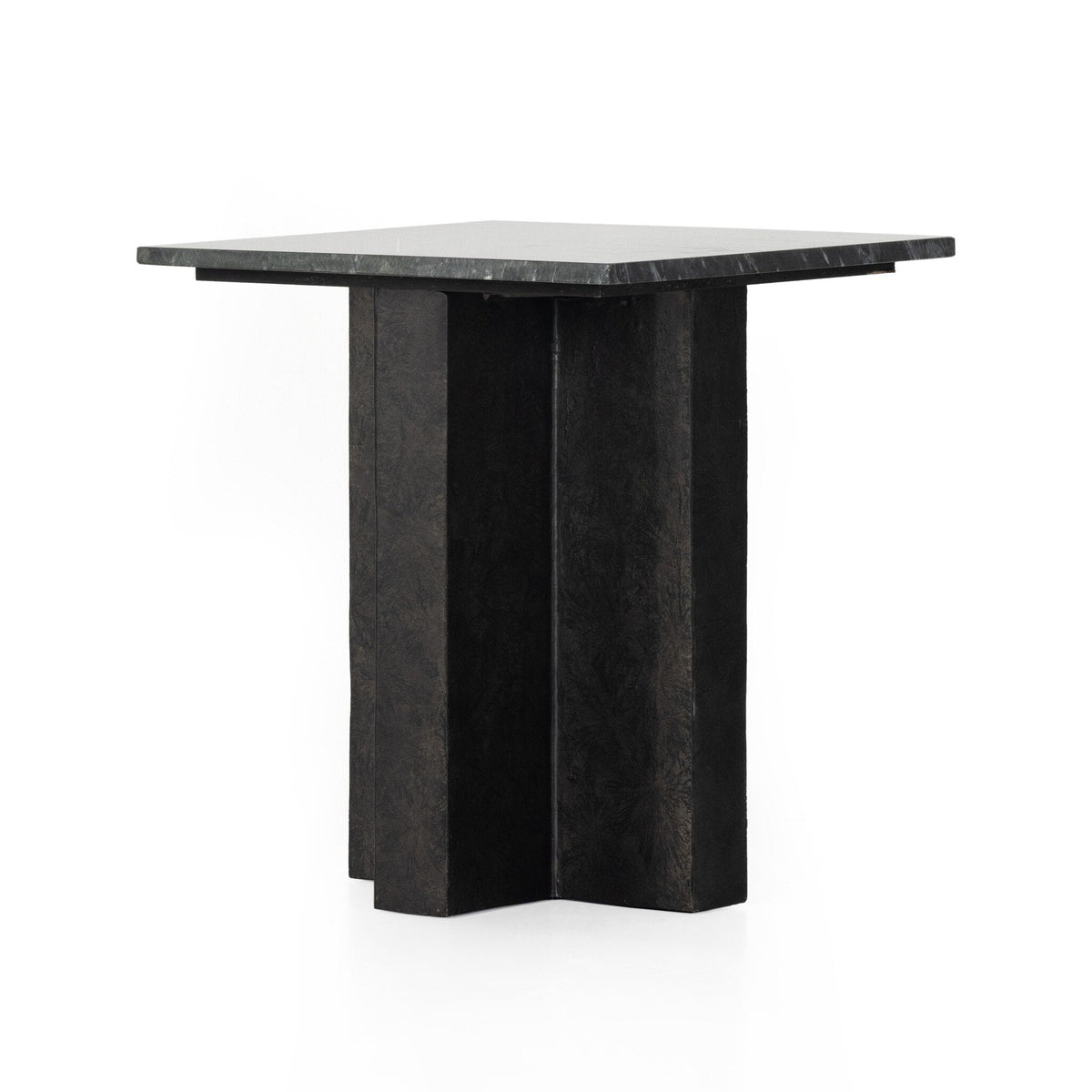 Terrell End Table in Black Marble