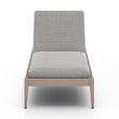 Sherwood Outdoor Chaise, Washed Brown in Faye Ash