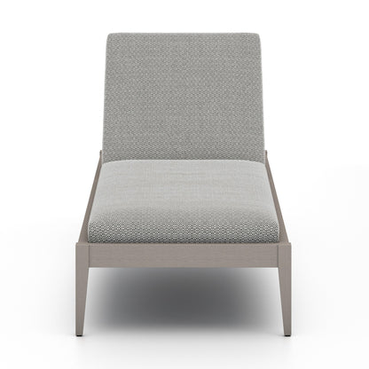 Sherwood Outdoor Chaise, Weathered Grey in Faye Ash