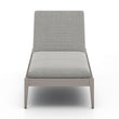Sherwood Outdoor Chaise, Weathered Grey in Faye Ash