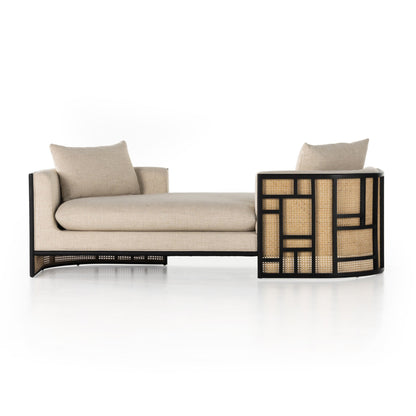 June Chaise in Thames Cream