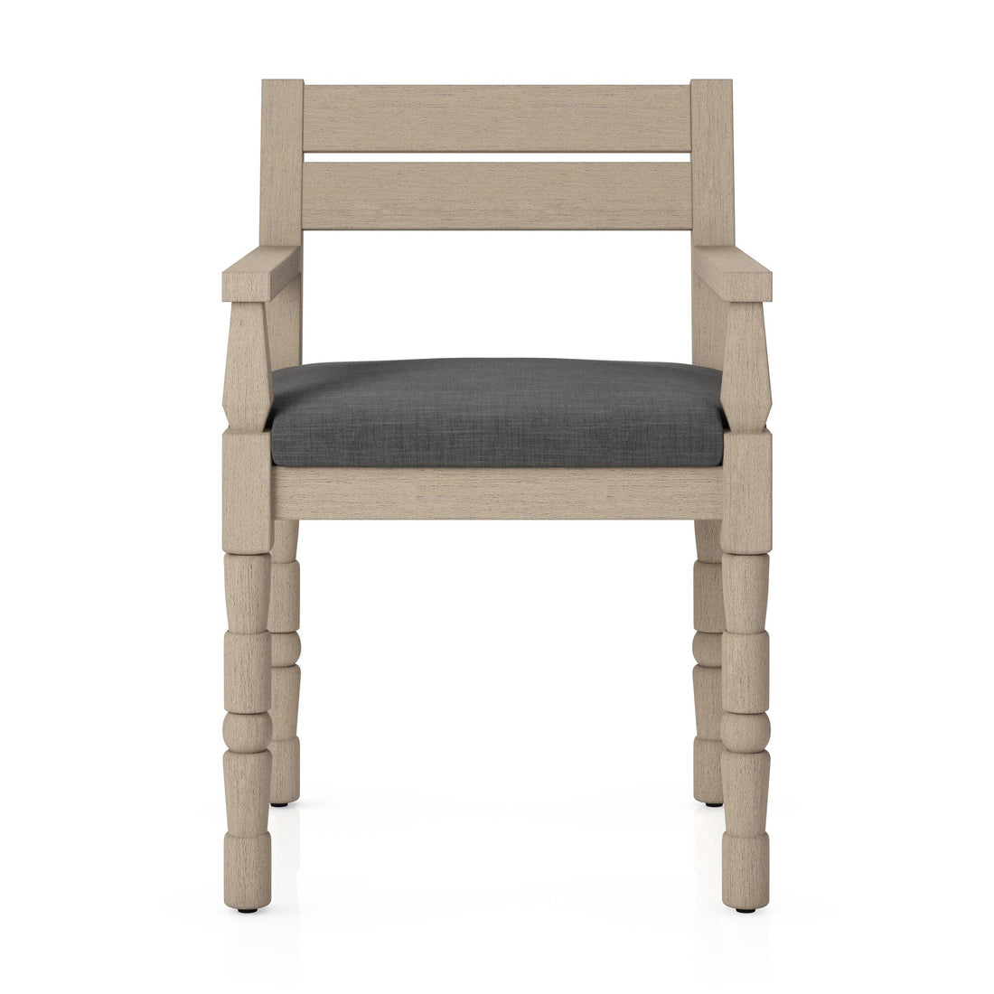 Waller Outdoor Dining Armchair in Venao Charcoal