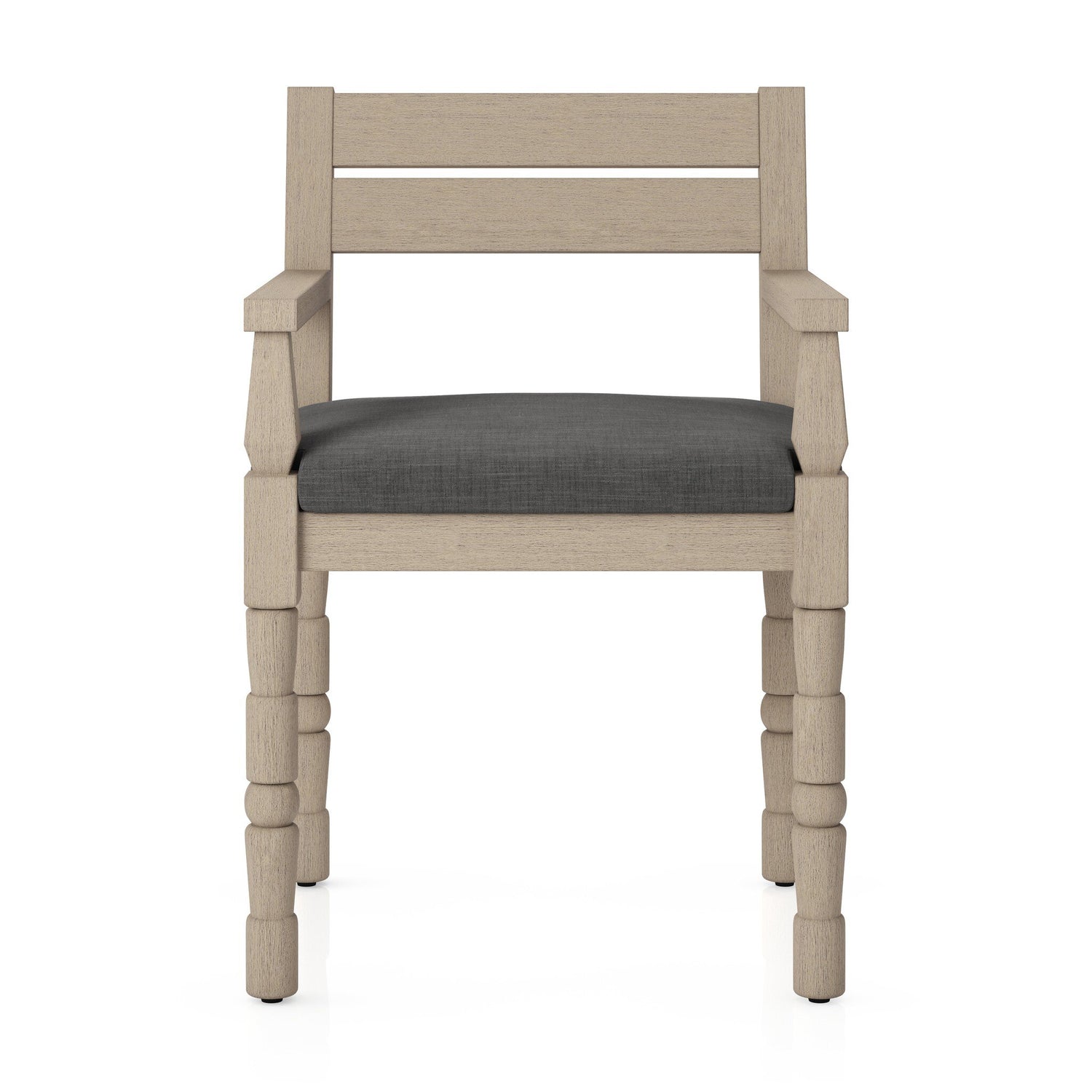 Waller Outdoor Dining Armchair in Venao Charcoal