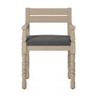 Waller Outdoor Dining Armchair in Venao Charcoal