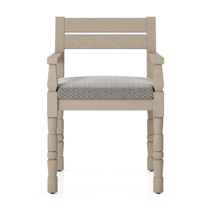 Waller Outdoor Dining Armchair in Faye Ash
