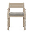 Waller Outdoor Dining Armchair in Faye Ash