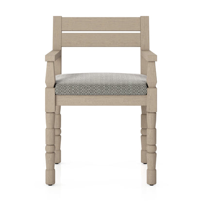 Waller Outdoor Dining Armchair in Faye Ash