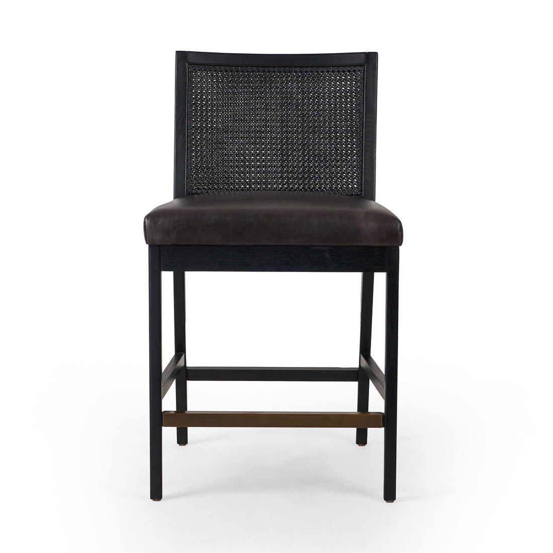 Antonia Cane Armless Bar + Counter Stool in Sonoma Black