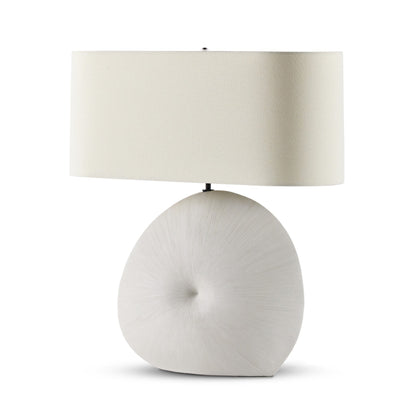 Busaba Table Lamp in Textured Matte White Porcelain Ceramic