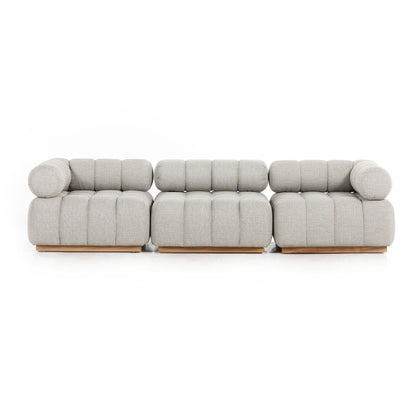 Roma Outdoor 3-Piece Sectional in Faye Ash