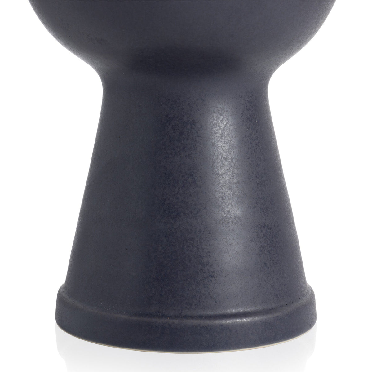 Anillo Wide Vase in Matte Black Ceramic