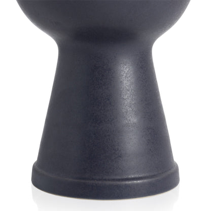 Anillo Wide Vase in Matte Black Ceramic