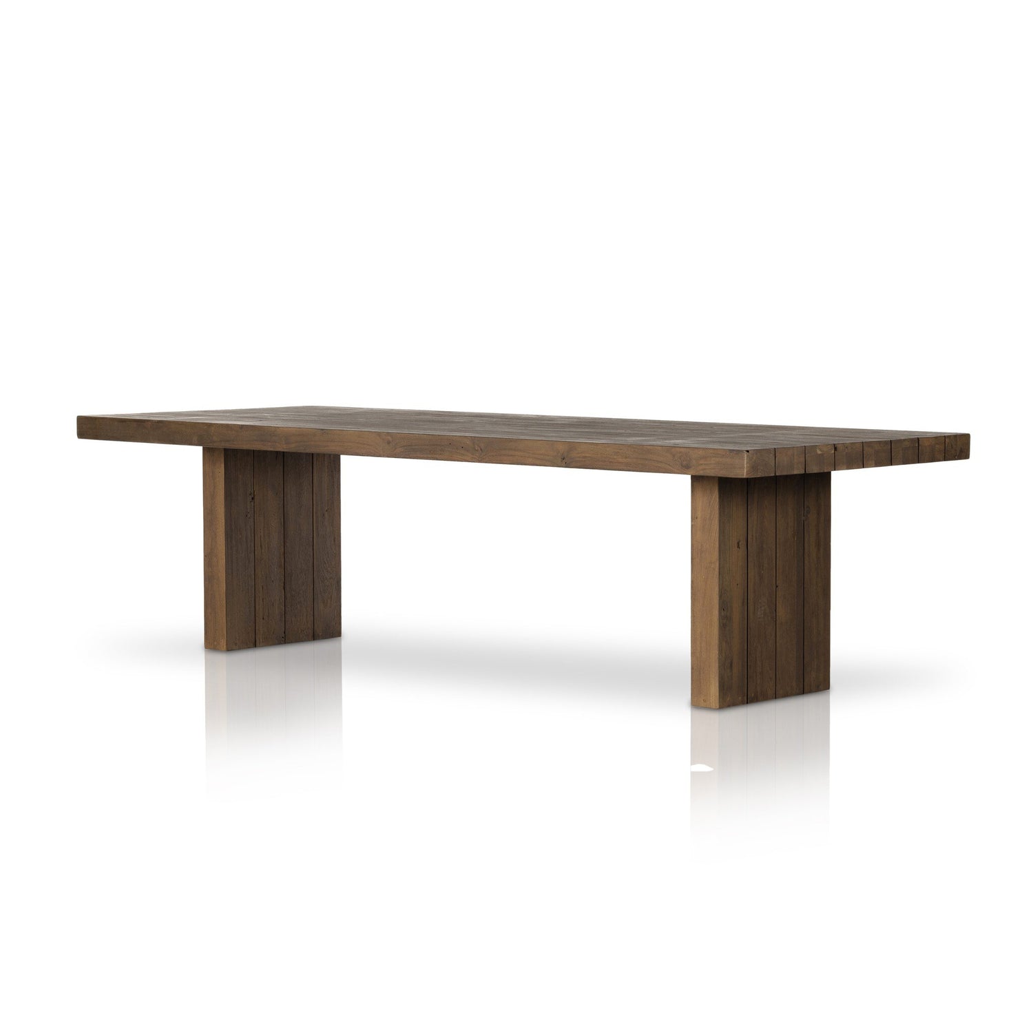 Encino Outdoor Dining Table in Stained Heritage Brown-FSC