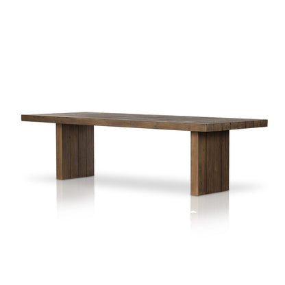 Encino Outdoor Dining Table in Stained Heritage Brown-FSC