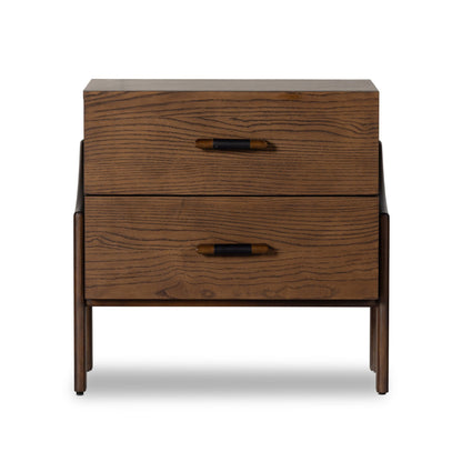 Halston Nightstand in Terra Brown Ash Veneer